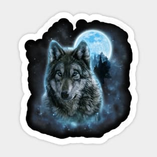 Moon Wolf Sticker